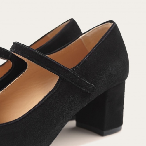 Dora High Heels, black suede #386
